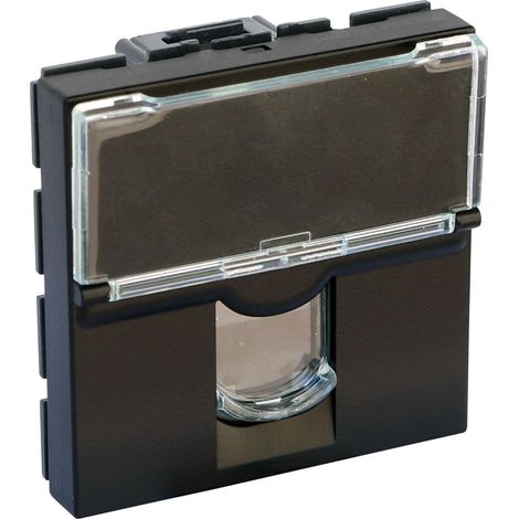 Prise RJ45 catégorie 6 UTP Mosaic 2 modules noir mat LEGRAND 079164L (1/3)