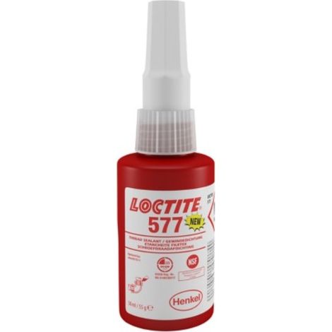 Conector hermético de 50 ml Loctite 577 - sellado de conexiones hidráulicas y neumáticas hasta 40 mm (1/2)