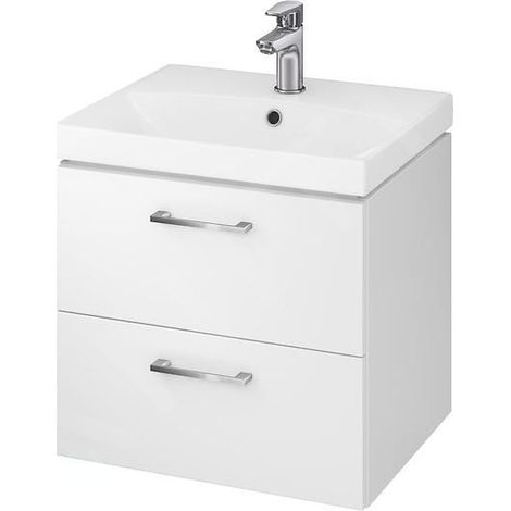 Cersanit Lara - Meuble-lavabo, 46x49x40 cm, 2 tiroirs, blanc S926-003-DSM (1/2)