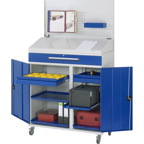 Rau Beistellschrank Stehpult 04T, B1100xT520xH1895mm, mobil (1/3)