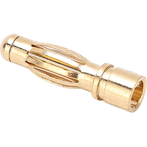 Fiche banane mâle/femelle métallique 4,0 mm, connecteur en cuivre pur plaqué or, accessoire pour modèles réduits d'avions 12.050 12.051 (1/5)