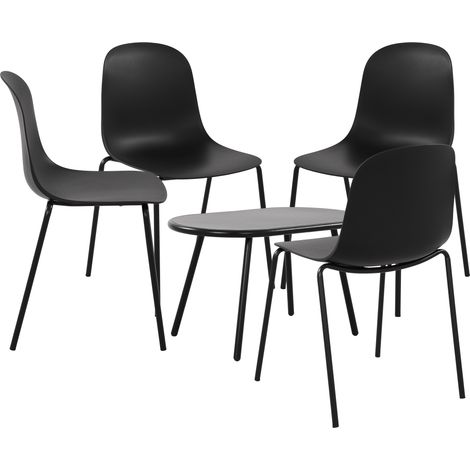 4er Sitzgruppe Veldin schwarz