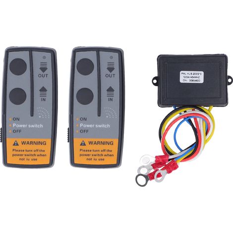 Lot de 6 télécommandes universelles sans fil pour treuil avec récepteur 3 434 MHz pour quad et camion. (1/5)