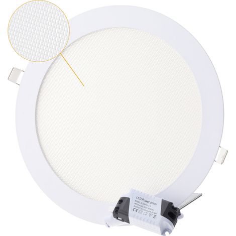 Panneau LED 20 W 2 000 lm circulaire CCT (Tonalité lumineuse variable) UGR17 40 000 h