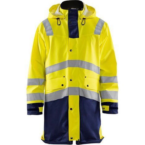 Giacca antipioggia ad alta visibilità livello 3 4326 - Giallo fluorescente/Marine 4XL (1/4)