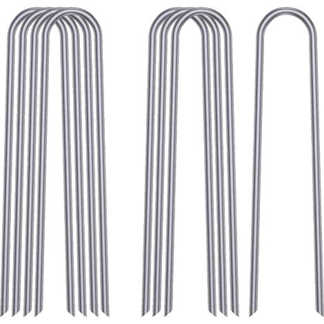 Piquets de trampoline robustes en acier galvanisé - Lot de 8 (1/5)