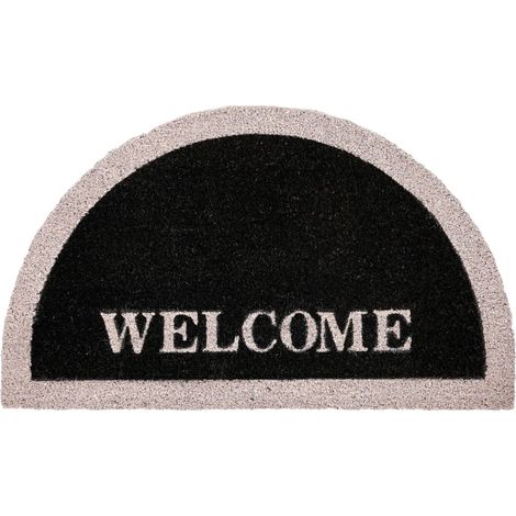 Fußmatte BUHI Schwarz 45 x 75 cm Schriftzug Kokosfasern
