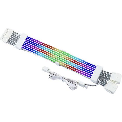 Câbles d'alimentation ARGB 2x8 broches PCIE, en silicone souple et flexible. (1/5)