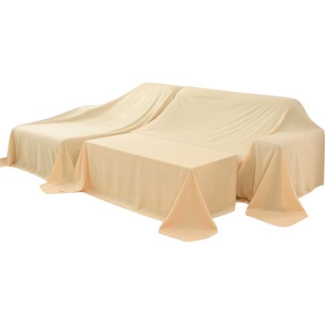 Draps de lit, housses de canapé et chiffons anti-poussière pour la maison, adaptés à différents types de lits, extra épais et doux (2,43m). (1/3)