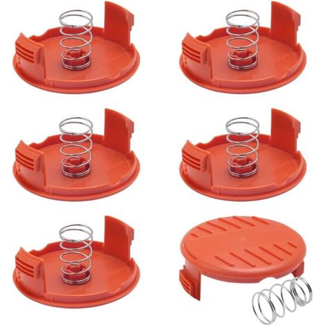 Stück Ersatz-Spulenkappen, Trimmerabdeckungen, Kunststoff-Kantenschneiderabdeckung mit Feder, kompatibel mit Black & Decker RC-100-P - (1/5)