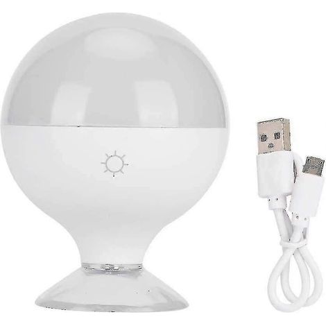 Éclairage pour miroir de salle de bain, ampoules LED de style Hollywood à intensité variable avec ventouse, rechargeables par USB (b) (1/5)