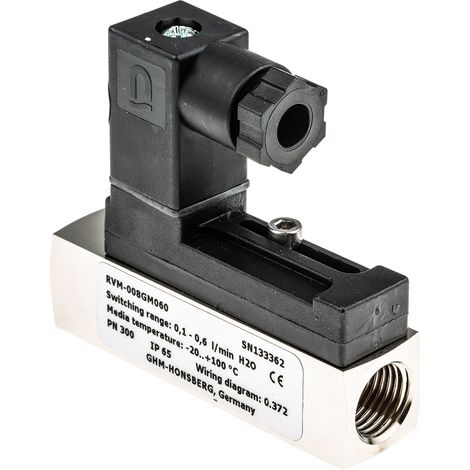 Débitmètre RS PRO pour Liquides, 0,1 l/min à 0,6 l/min, raccord 1/4 BSP ( Prix pour 1 ) (1/3)