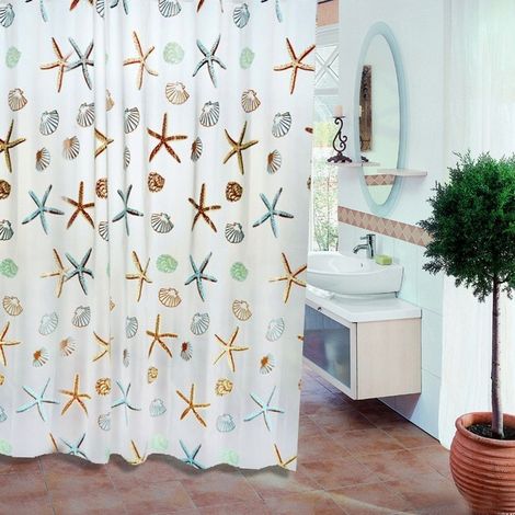 Cortina de ducha para baño, previene el moho, PEVA impermeable