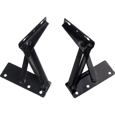 2 pièces support de levage pliable à 80 degrés, charnières à ressort noires sont largement utilisées dans les poussoirs de charnière de canapé (1/5)