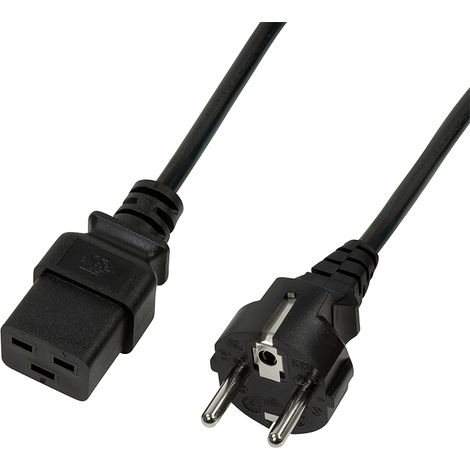 Cable de alimentación CEE 7/7 a IEC C19 de 3 m LogiLink CP153 - VDE, 16 A, 3600 W (1/5)