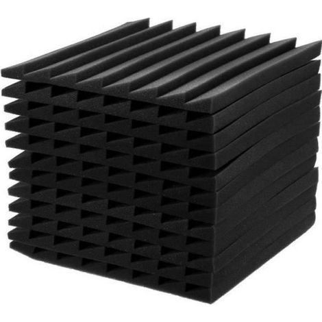Panneaux Acoustiques - Polyuréthane - 30x30x2,5 cm - Pour Traitement Acoustique Murs Plafonds Cloisons - 12 Pièces (1/4)