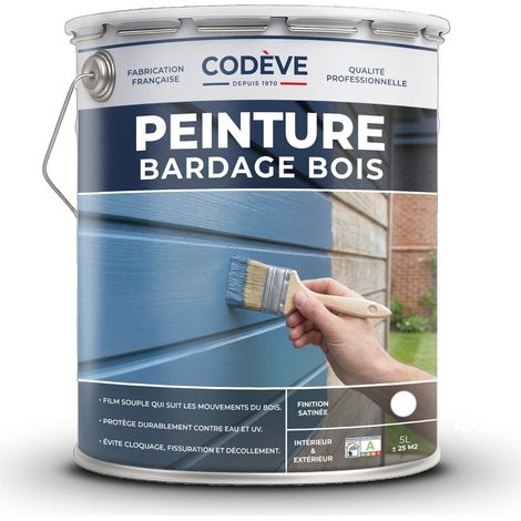 Peinture Bardage Bois - 5 L   - Codeve Bois - RAL 5003 - Bleu saphir - Pour La Protection De Votre Bardage En Pin, Sapin, épicéa Ou Mélèze. (1/5)