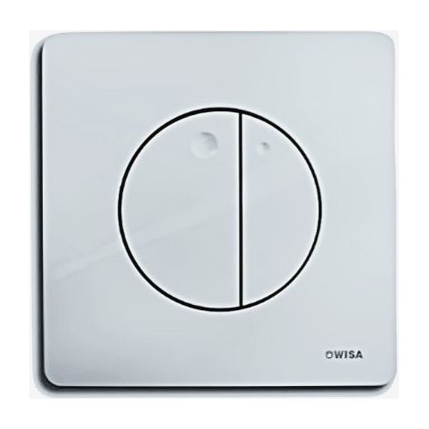 Placa de control de volumen doble WISA QUADRO GAIA, ABS cromado brillante.