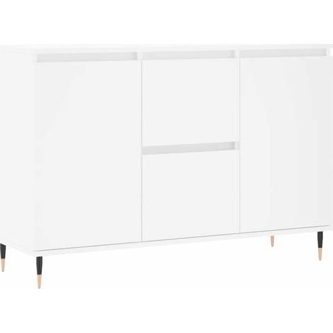 vidaXL Credenza Bianca 101,5x35x70 cm in Legno Multistrato