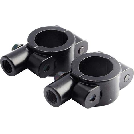 2 pezzi Supporto per specchietto retrovisore da manubrio per moto, morsetti di montaggio universali da 7/8" (10 mm) per specchietto retrovisore da manubrio, staffa per specchietto con flangia in allum