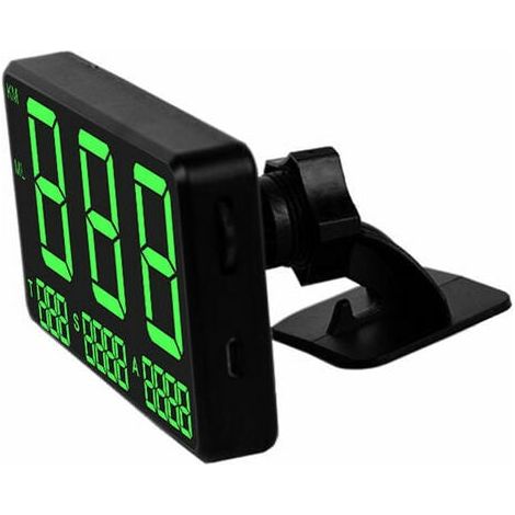 Compteur de vitesse de systeme de position globale de voiture C80 Affichage numerique Compteur d'altitude de vitesse Affichage tete haute de moto Affichage Hud de voiture, modele: Noir 29 (1/5)