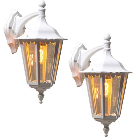 2er-Set Wandleuchten FIRENZE, sechsstrebig, E27, Aluminium weiß (1/5)