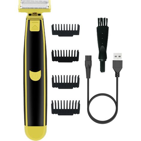 Rasoir électrique sans fil pour homme, étanche et lavable, pour le corps entier, les jambes et le visage. (1/4)