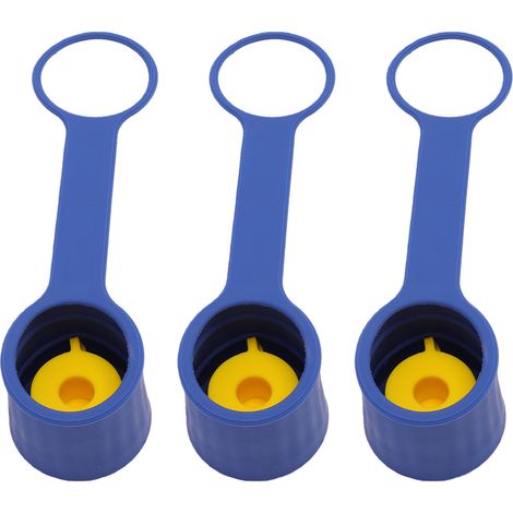 Lot de 3 bouchons de carafe à eau en silicone de 5 gallons, 2/3/4/5 gallons, réutilisables, anti-fuite, couvercles de rechange pour bouteille de 55 mm à 60 mm, couronne à vis standard, bleu foncé (1/5)