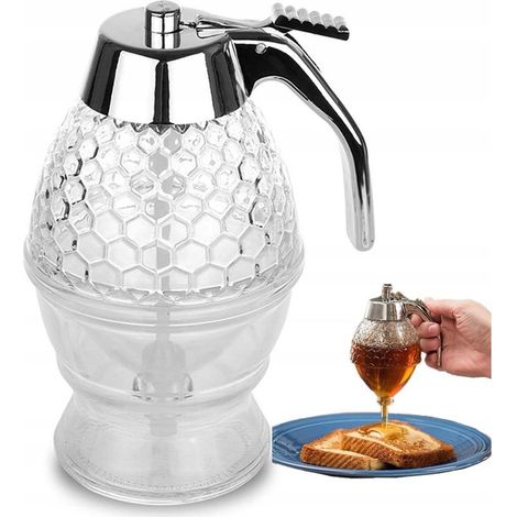 Distributeur de miel, distributeur de sirop de miel et de chocolat, en plastique, 240 ml, 15 cm (1/5)