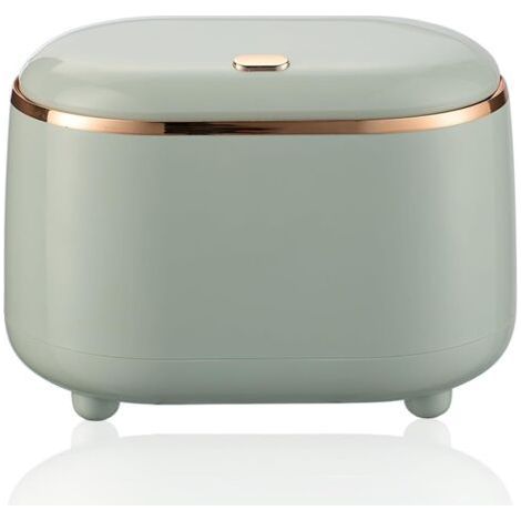 Petite poubelle de table avec couvercle - 2 l - Mini poubelle de table pour chambre à coucher, salle à manger, salle de bain, bureau (vert) (1/5)