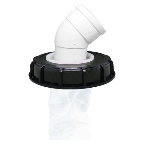 Filtre à Couvercle IBC, Bouchon de Réservoir IBC Lavable en Nylon avec Couvercle, Accessoire de Réservoir IBC avec Filtre en Filet pour 163 mm Réservoir Eau de Pluie (163mm 45°)