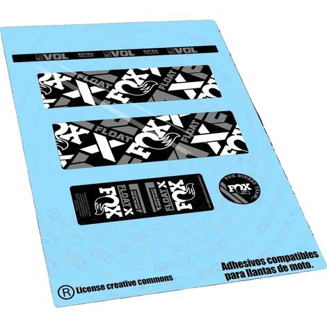 Pegatinas de vinilo resistente, diseño personalizable, color blanco. (1/2)