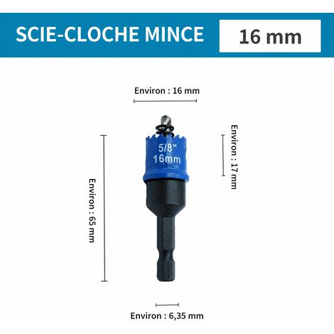 Scie cloche ultra-fine 16 mm pour coffret électrique 16mm 16 10 200 g – Livraison gratuite