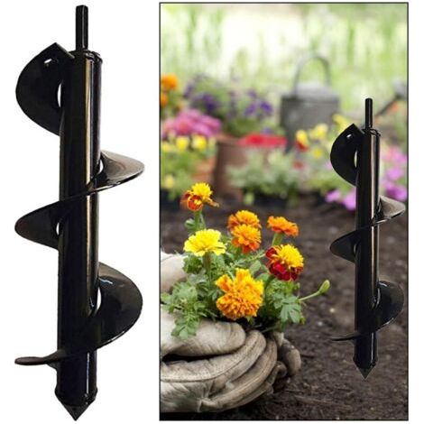 FENOPLASTICA1 Pièces Meche Tariere, Foret Hélicoïdal Jardin, Outil Creuser Trou Terre, Mèche Tarière Perceuse, pour Plantation de Jardin, Relâchement des Plantes, Creuser Trous Dans Champ (1/4)