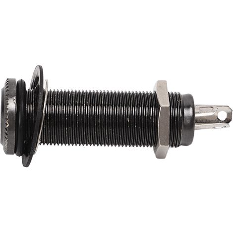 Bouchon de prise jack fileté en laiton pour guitare électrique et basse, capuchon de protection noir (1/5)