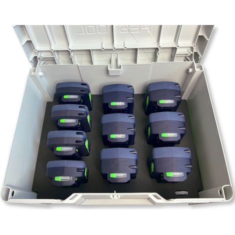 SCHWÄBLE® Schaumeinlage Schaumstoffeinlage für Festool Akkus 10x in Systainer (1/5)