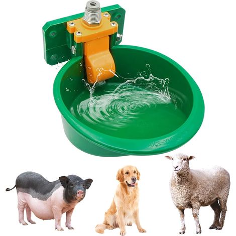 Abreuvoir automatique en plastique épais, adapté aux animaux d'élevage tels que les porcs, les moutons, les chiens et les bovins. (1/5)