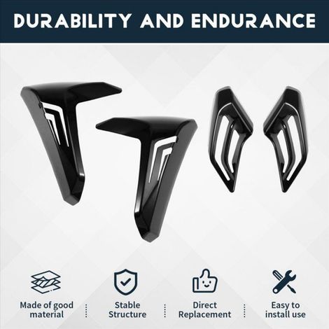 Cache-Feu et Arrière pour Moto T-MAX TMAX 530 2017-2019,4 pièces x couvercle de clignotant avant et arrière de moto,Noir Brillant (1/5)