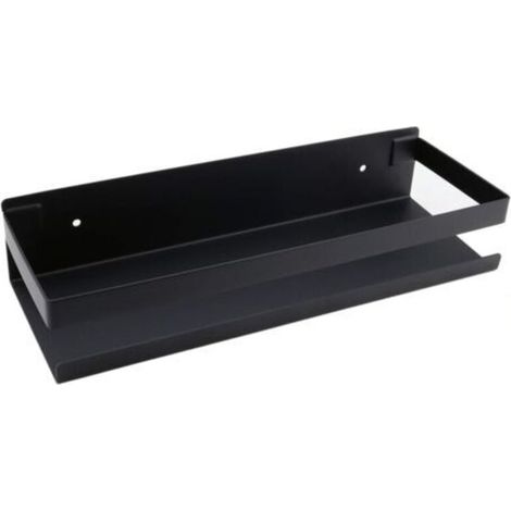 Mensola a muro per bagno, accessori per il bagno, 20–40 cm, moderna mensola nera per bagno, cucina, doccia, shampoo, 30 cm