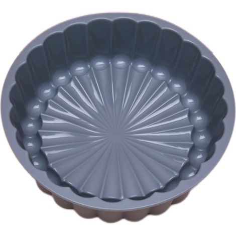 Moule à pâtisserie en silicone en forme de tournesol de 18 cm, réutilisable, rond, pour gâteaux, pains, tartes, flans et tartelettes. (1/5)