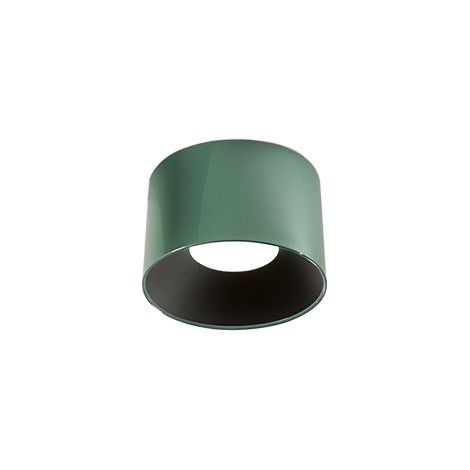 Plafonnier Led Cylindrique Moderne En Métal Vert Brillant, 24W Cct Dimmable, Diamètre 35 Cm, Haute Efficacité Lumineuse Cri 80 - Marque Perenz (1/2)