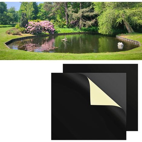 4 Pièces de Réparation de Revêtement D\'Étang, Patch - 8 X 8 Pouces, Réparation de Revêtement EPDM Auto-Adhésif pour Réparation de Revêtement de Bassin de Jardin (1/5)