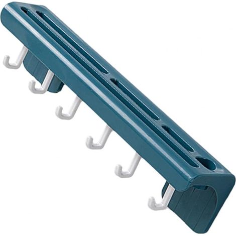 Support mural magnétique pour couteaux sans perçage, rangement cuisine gain de place – Support ustensiles design, 4 couleurs (Bleu)–DELKEVIC (1/5)