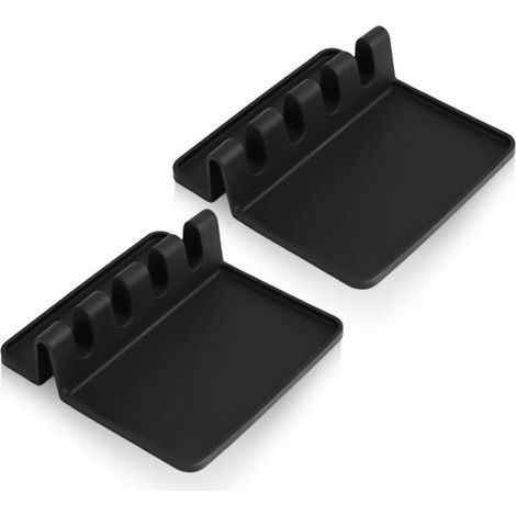 Set mit 2 Küchenutensilienhaltern, Löffelablage, Geschirrablage, Teelöffelablage, Hengtian Küchenutensilienhalter, schwarz (1/5)