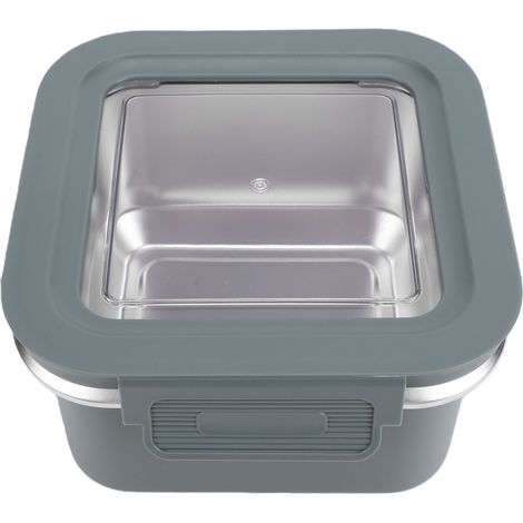 Boîte à lunch pour enfants en acier inoxydable 304 de qualité alimentaire, idéale pour conserver le pain garni. Résistante à la poussière et aux éclaboussures, elle est parfaite pour l'école, le burea (1/5)