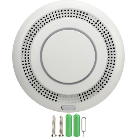 Détecteur de fumée haute sensibilité avec alarme incendie, bouton test et rappel batterie faible pour Zigbee (1/5)