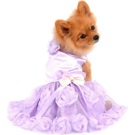 Ropa para mascotas Vestido de rosas para perros Mascota linda (1/5)