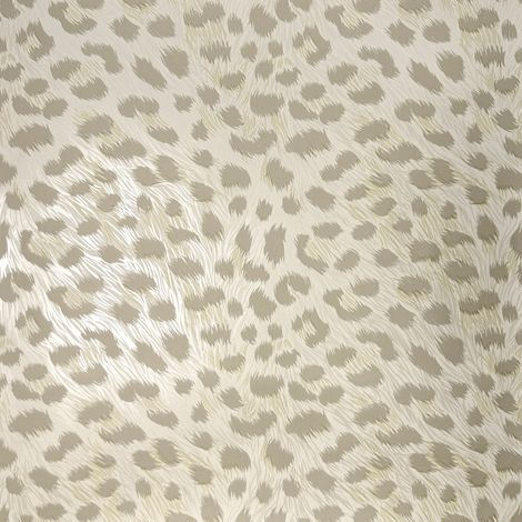 Animal Print Wallpaper Taupe Cream Fur Effect Leopard Spots Modern Feature Wall (1/4)