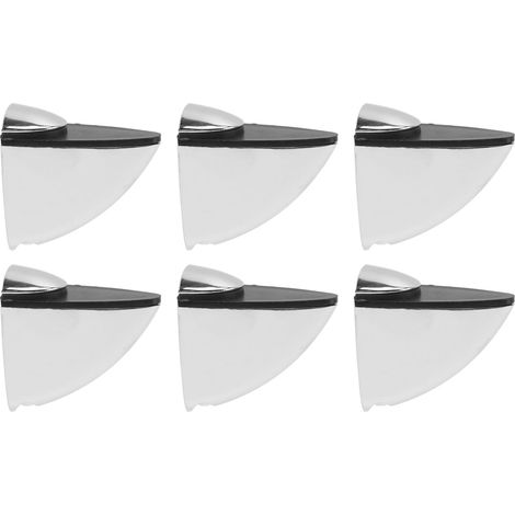 Lot de 6 pinces à verre K169, pinces à bec de poisson portables, supports de fixation réglables pour étagères en verre, pour la maison, l'atelier ou le bureau. (1/5)