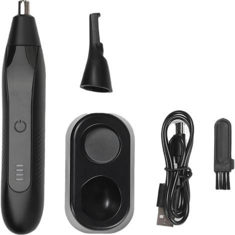 Tondeuse nez et oreilles pour hommes et femmes, kit de beauté multifonctionnel pour hommes, tondeuse sourcils et oreilles, tête détachable lavable à l'eau, charge rapide via USB-C (1/5)